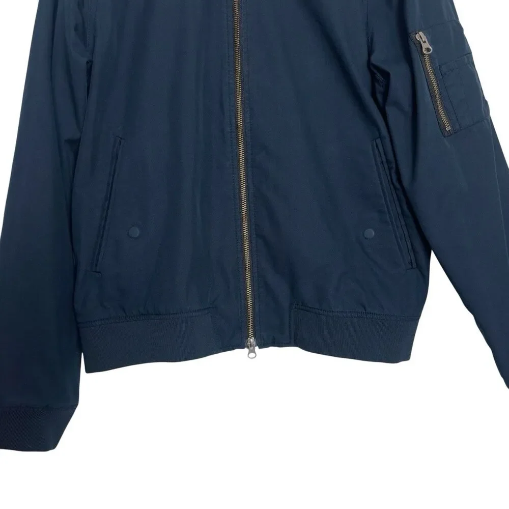 Everlane Mens Uniform Bomber Jacket Deep Navy Sz Small Full Zip Flight